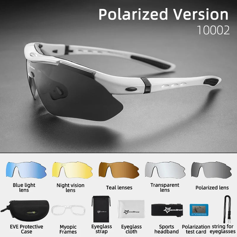 ROCKBROS Polarized Cycling Glasses Unisex Sports Sunglasses Eyewear UV400