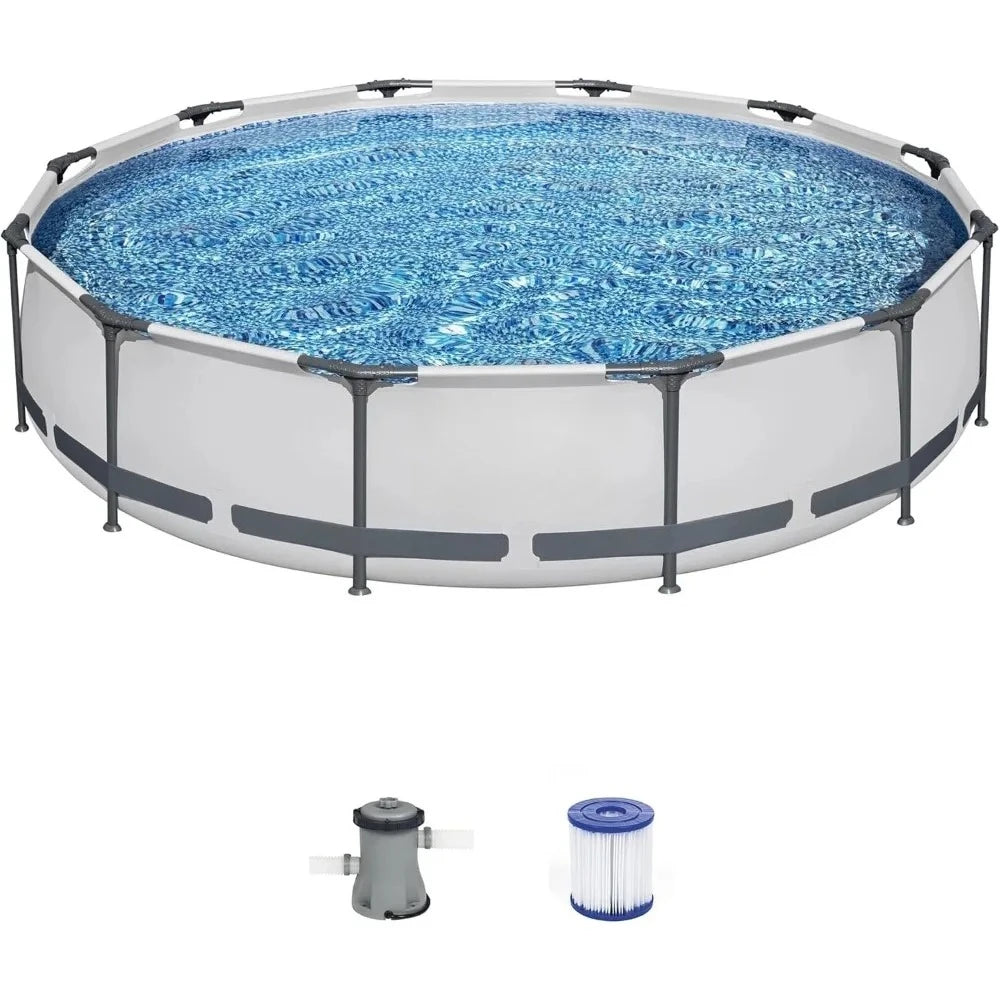 Steel Pro MAX Above Ground PoolSet CorrosionResistantFrame FilterPump DeluxeQuality Durable