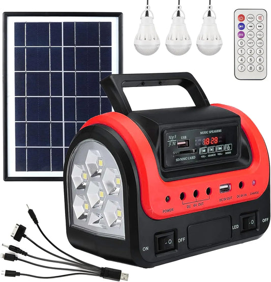 Portable Solar Power Station LiFePO4 Battery 12500mAh USB DC Outlets