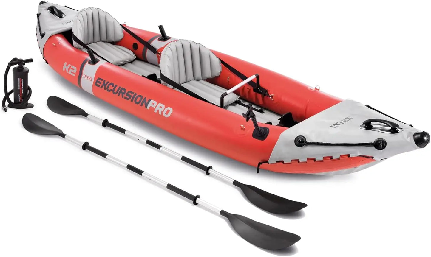 Inflatable Kayak Set for Two with Paddles and Pump PVC