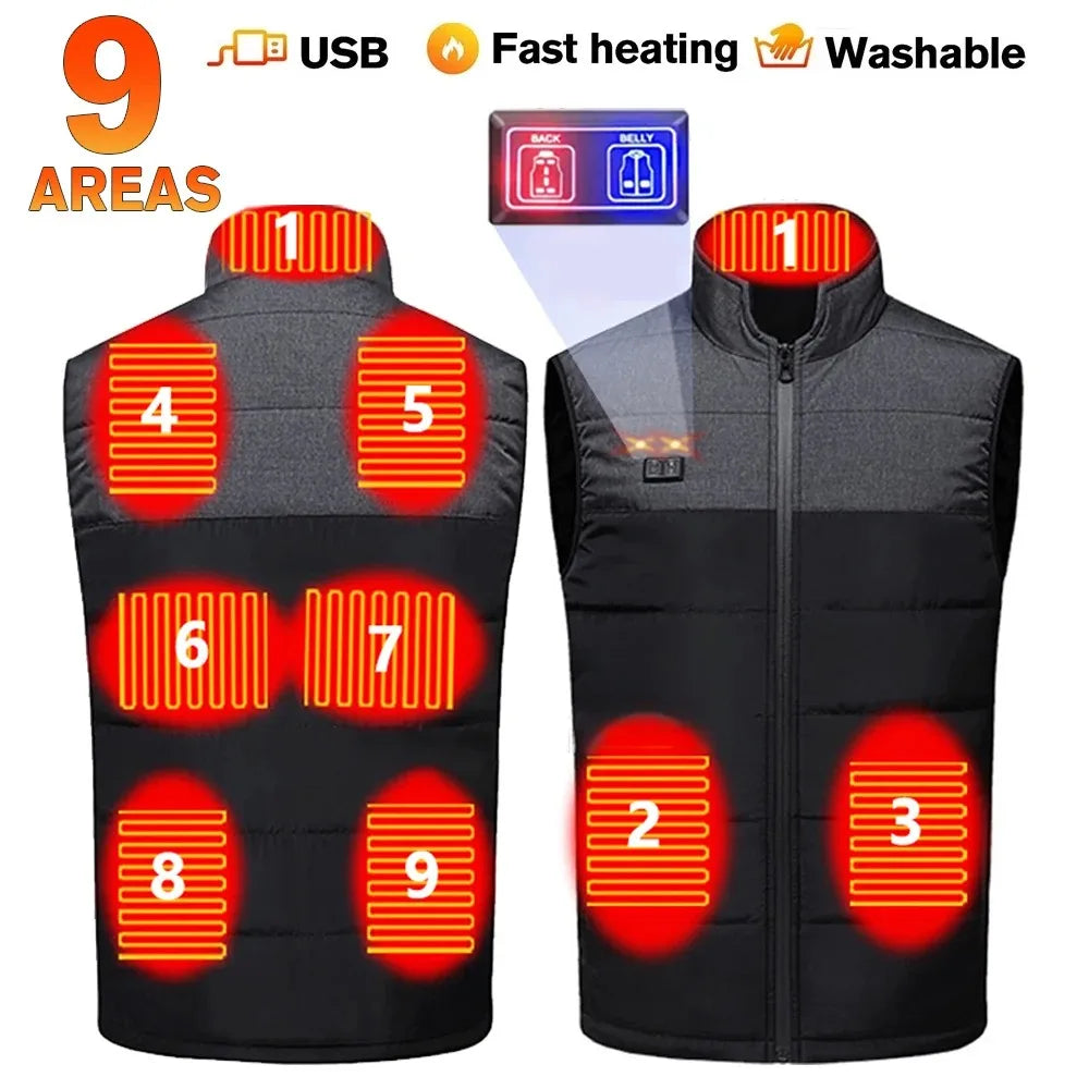 LEOSOXSCN Heated Jacket Vest USB Self Heating for Men and Women