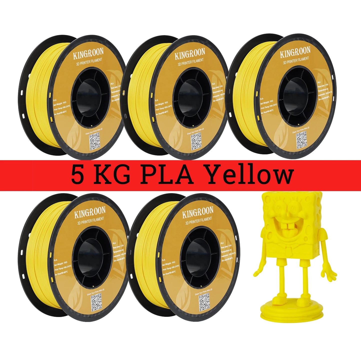 Kingroon PLA Filament 1.75mm For 3D Printers High Quality