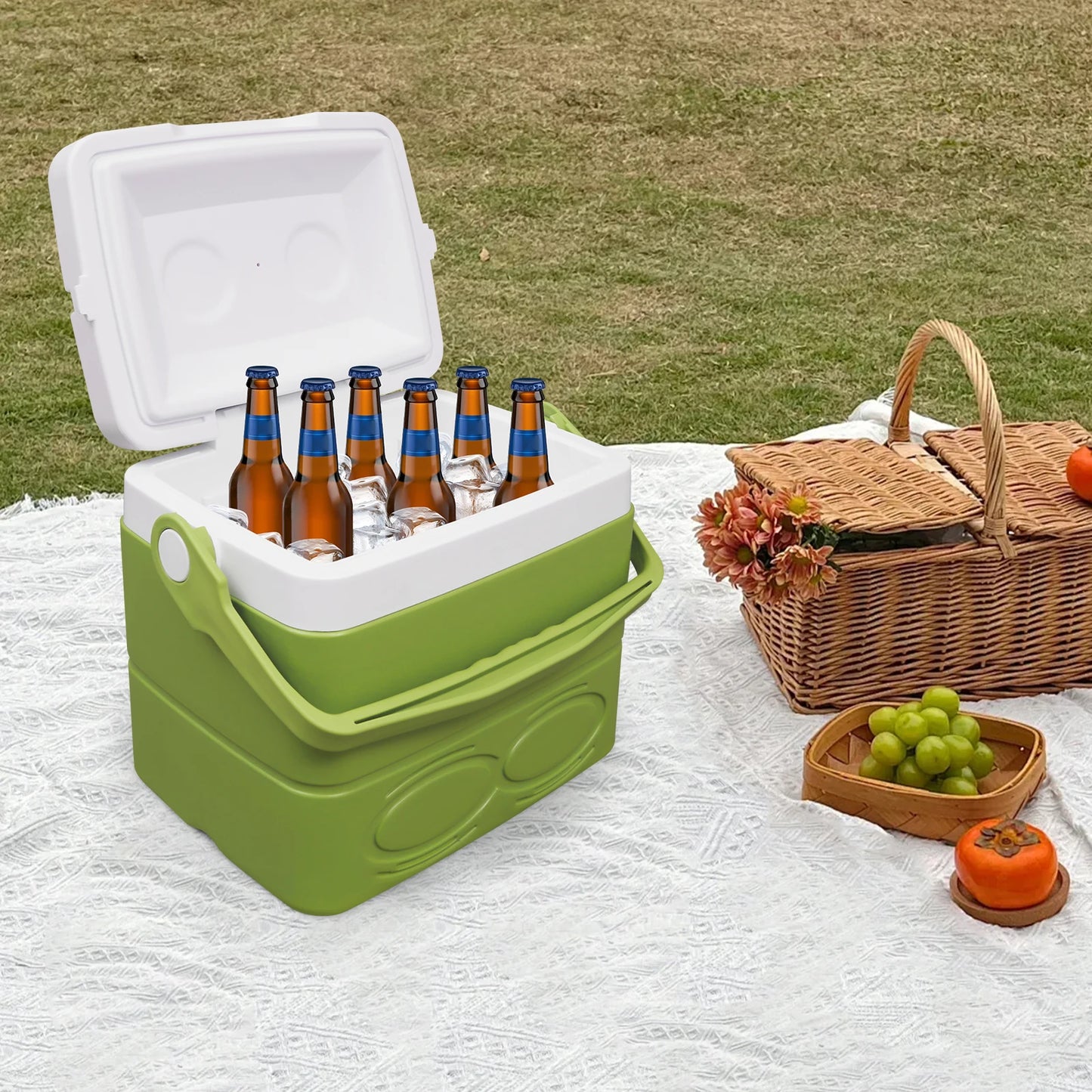 Hign-concerned Insulated Portable Camping Cooler With Handle