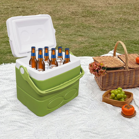 Hign-concerned Insulated Portable Camping Cooler With Handle