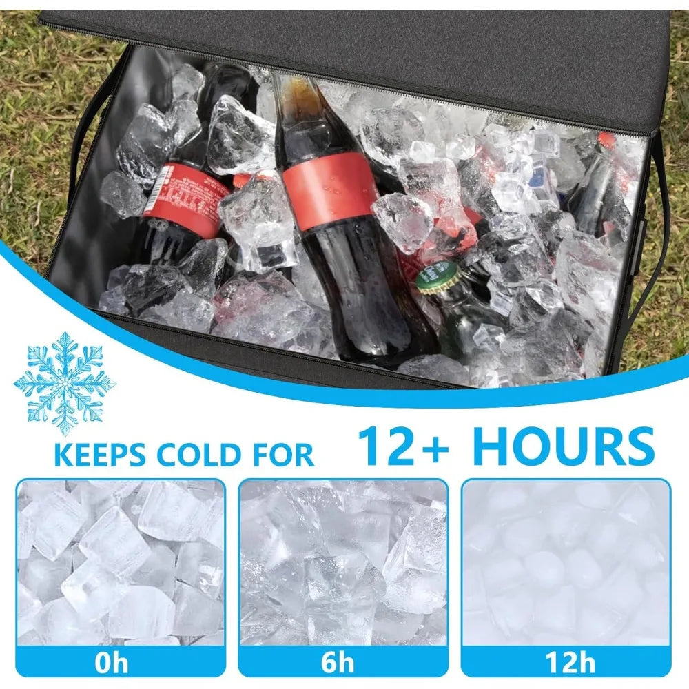 Rolling Cooler with Wheels and Handle 29L Insulated