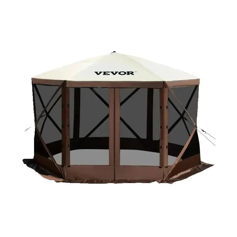 SucceBuy Pop Up Camping Gazebo Canopy Shelter Six Sided Sun Shade Tent Outdoor Use
