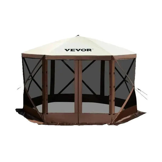SucceBuy Pop Up Camping Gazebo Canopy Shelter Six Sided Sun Shade Tent Outdoor Use