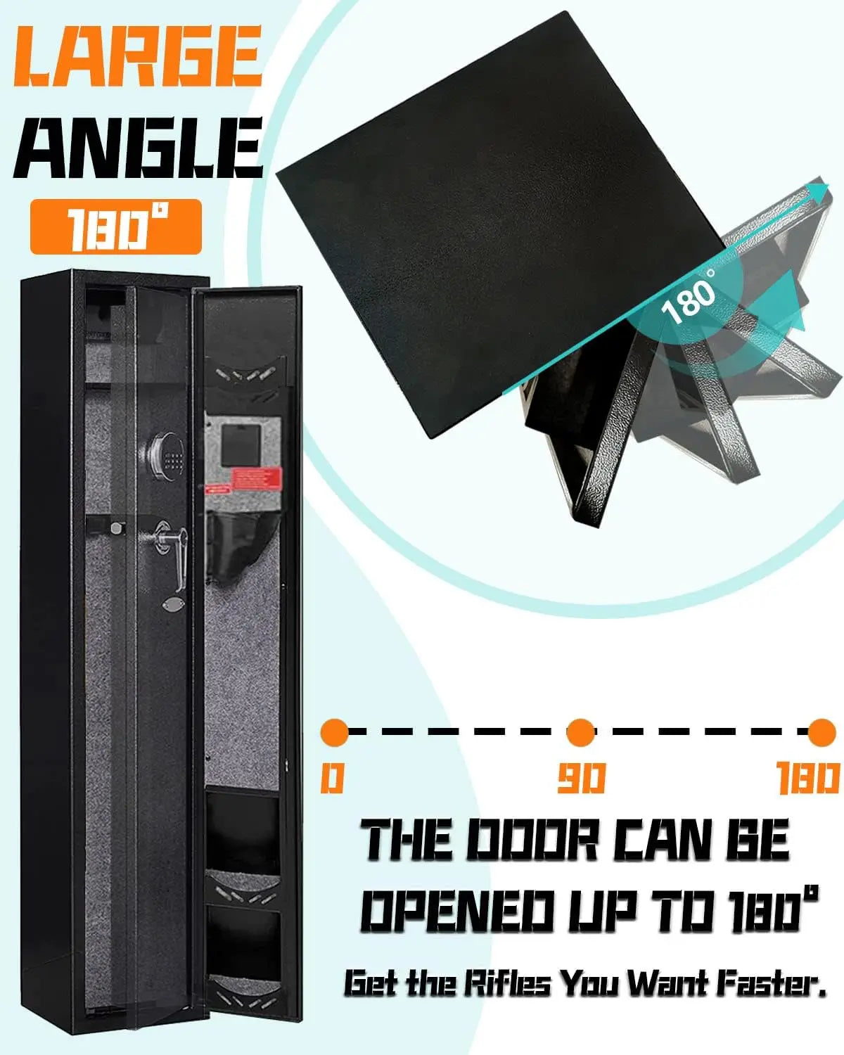 Two Gun Electronic Safe For Home Use Quick Access Cabinet