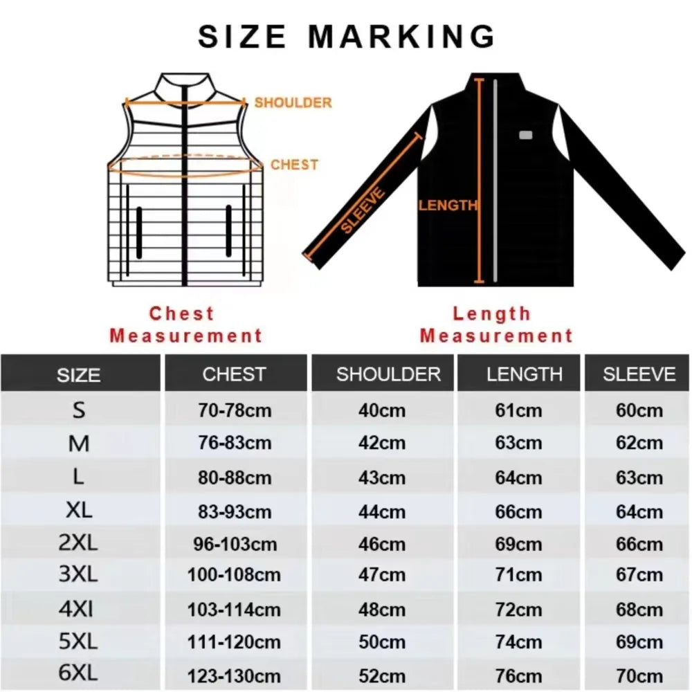 LEOSOXSCN Heated Jacket Vest USB Self Heating for Men and Women