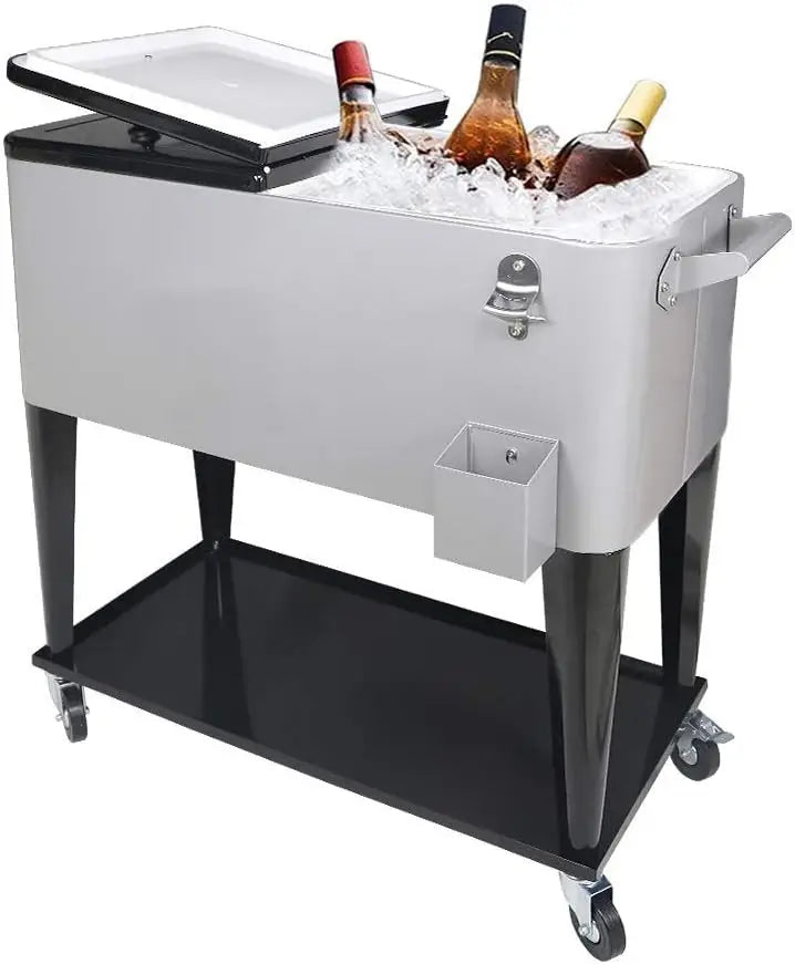 XMSJBuckets Coolers And Holders Rolling Cooler Cart For Outdoor Use