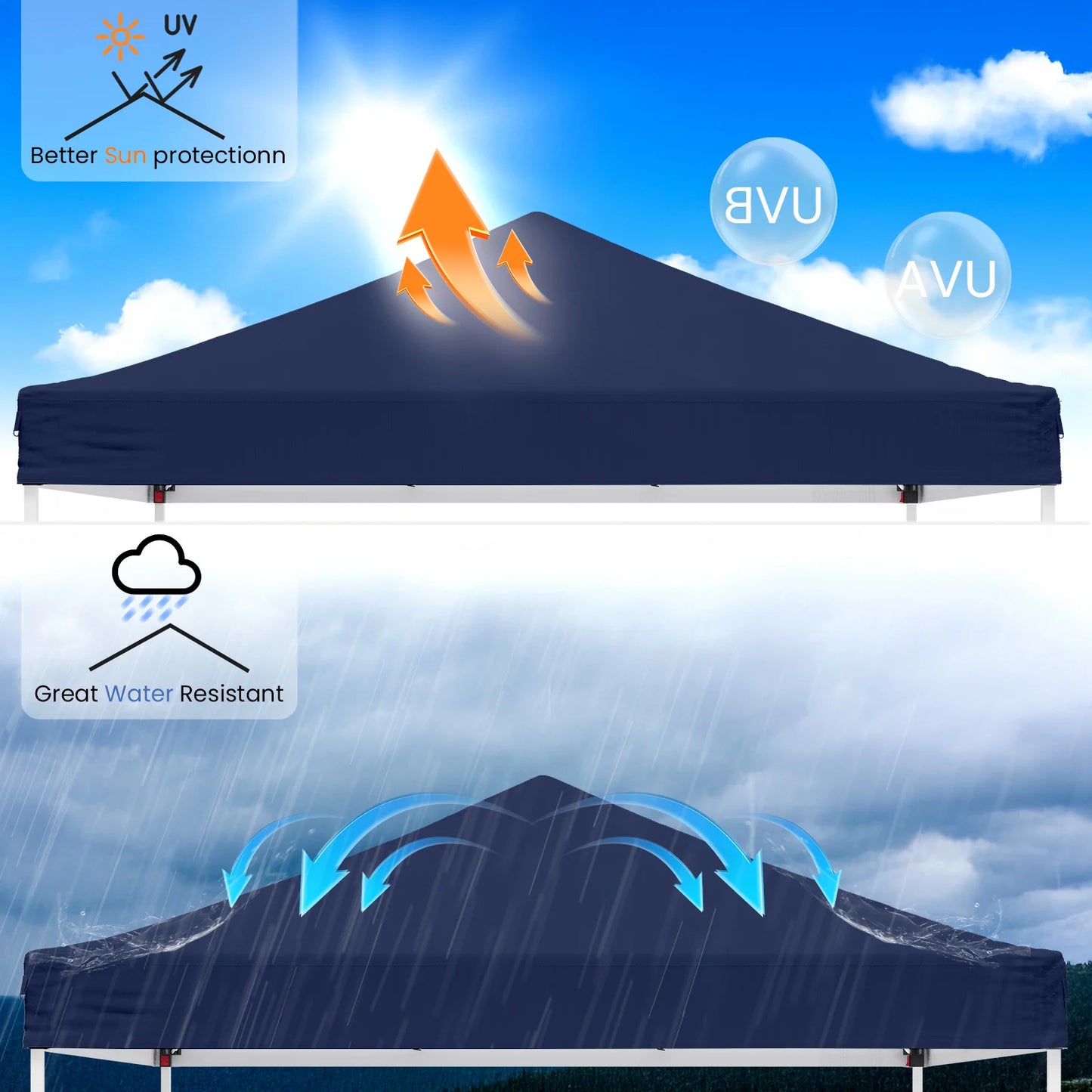 MORNGARDO Pop Up Canopy Tent Easy Set Up Outdoor Gazebo