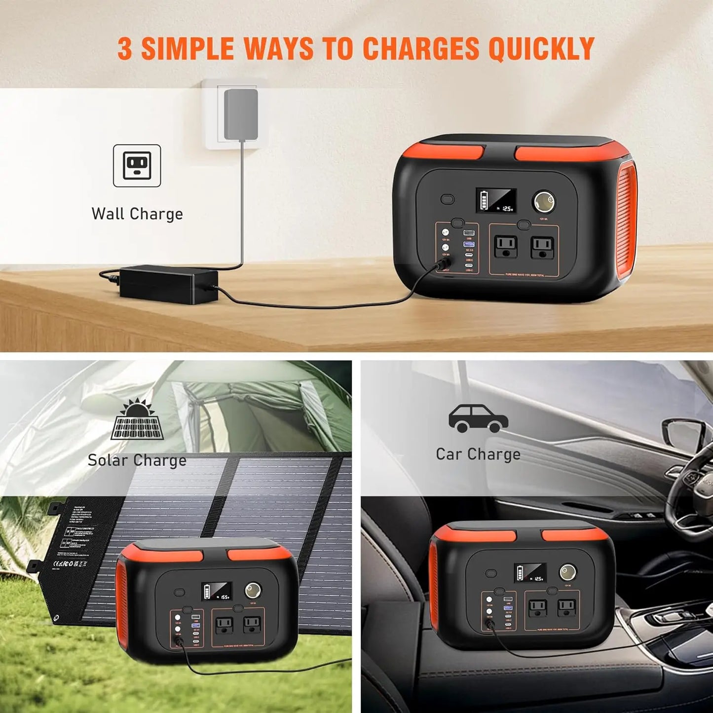 SinKeu Portable Power Station 600W Solar Generator