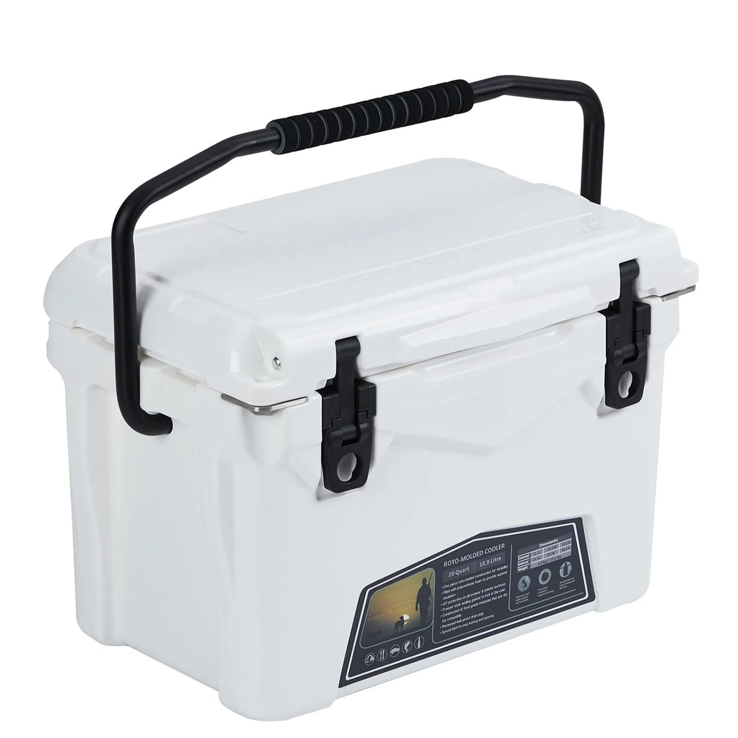 Twister.CK Heavy Duty Portable Ice Cooler for Camping, Fishing, and Picnics