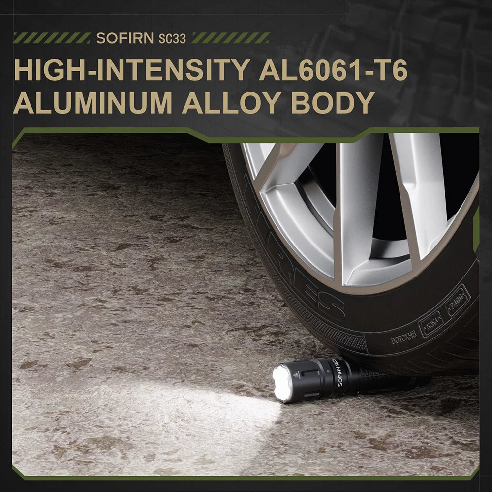 Sofirn SC33 XHP70 3 HI LED Flashlight 5200lm USB C Torch