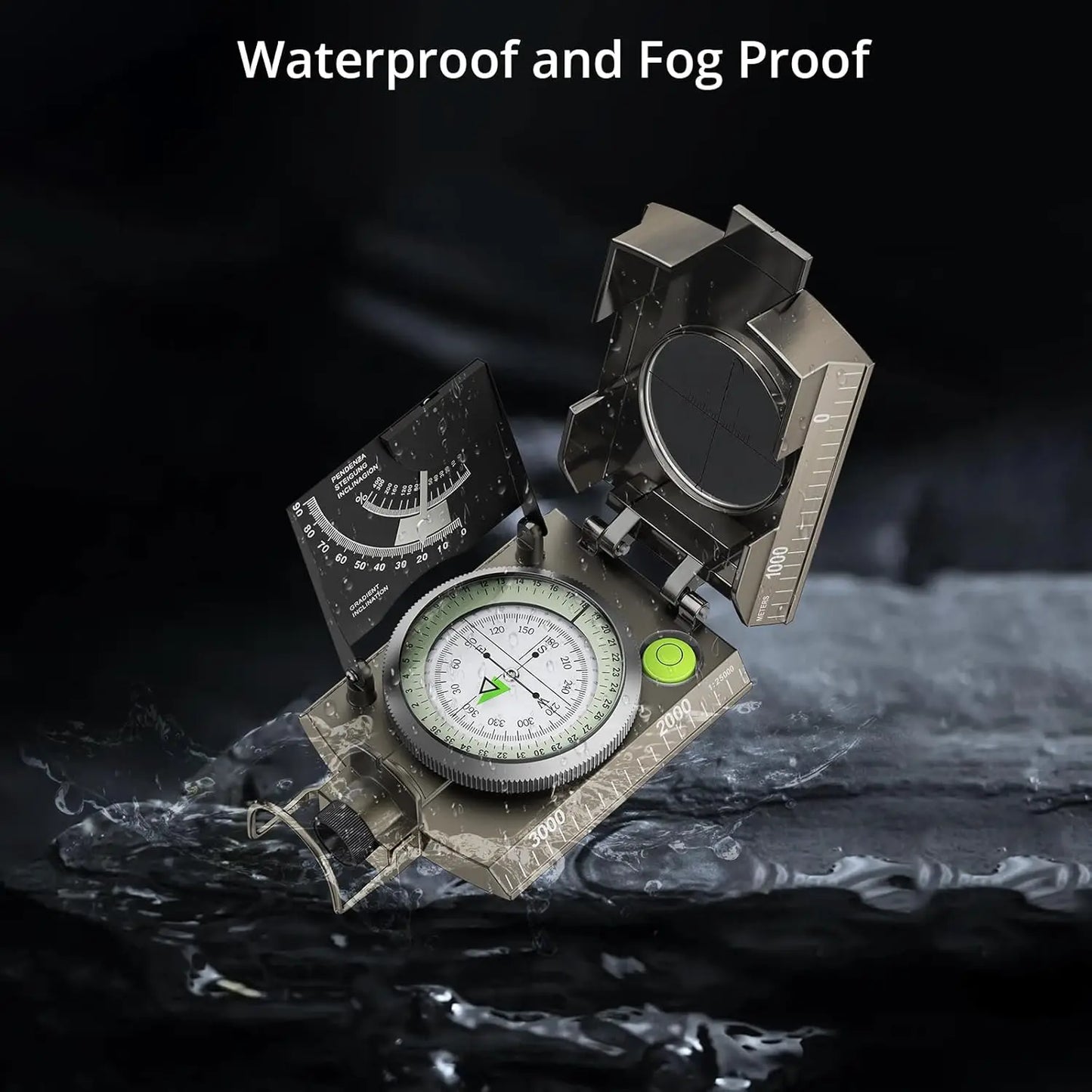A Clinometer Compass Survival IP65 Waterproof Navigation