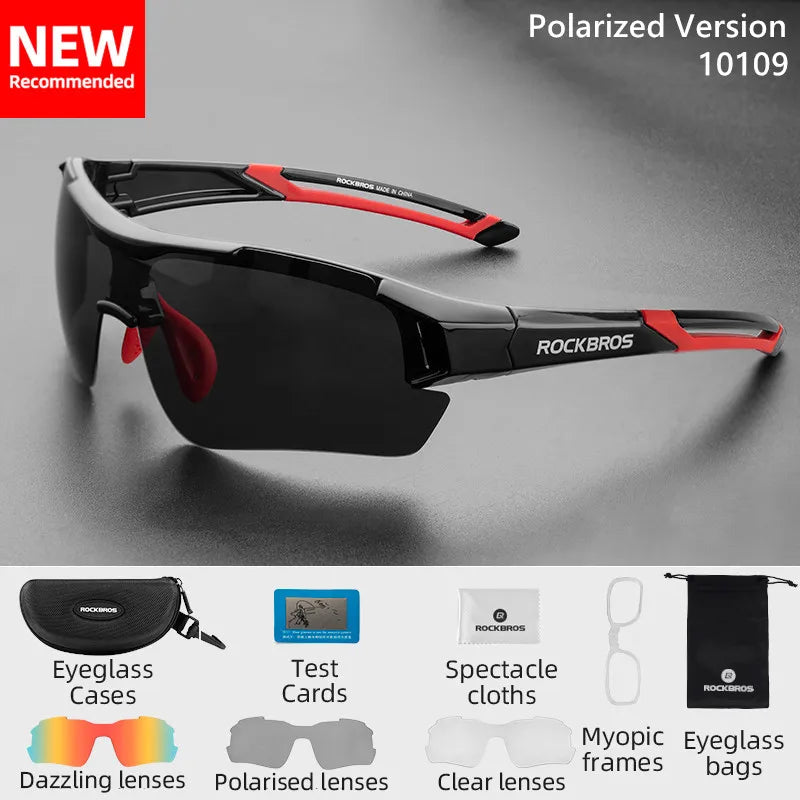 ROCKBROS Polarized Cycling Glasses Unisex Sports Sunglasses Eyewear UV400