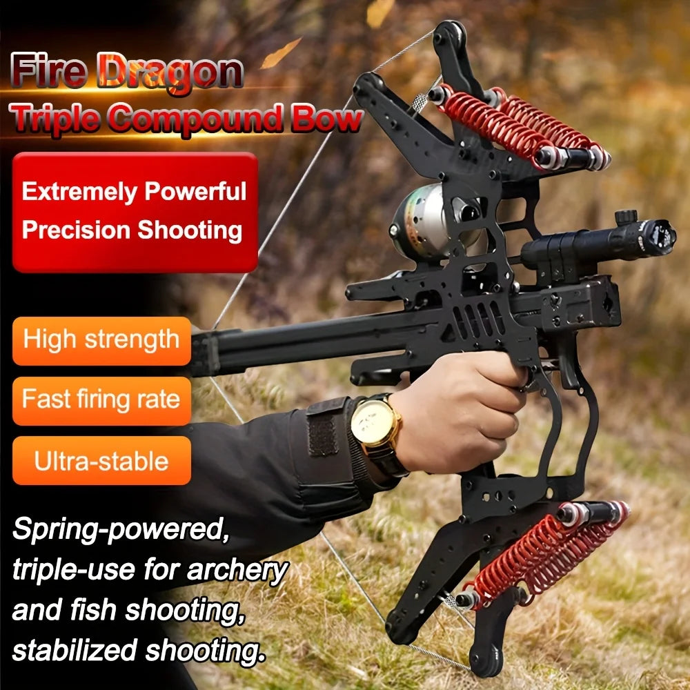 High Concerned Fire Dragon Dual Use Compound Bow With Reel