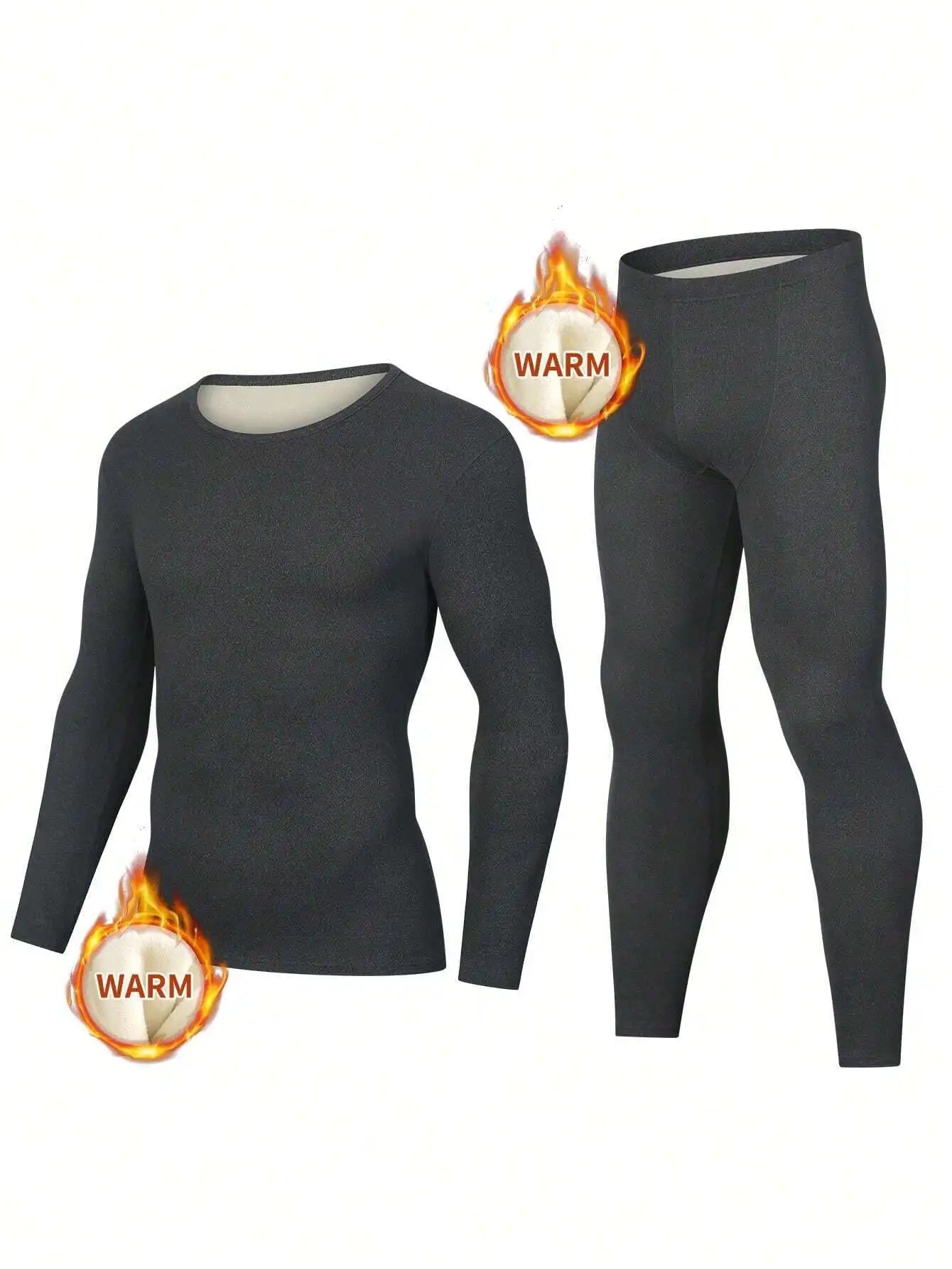 Thermal Underwear Set Cold Weather Two Piece Polyester