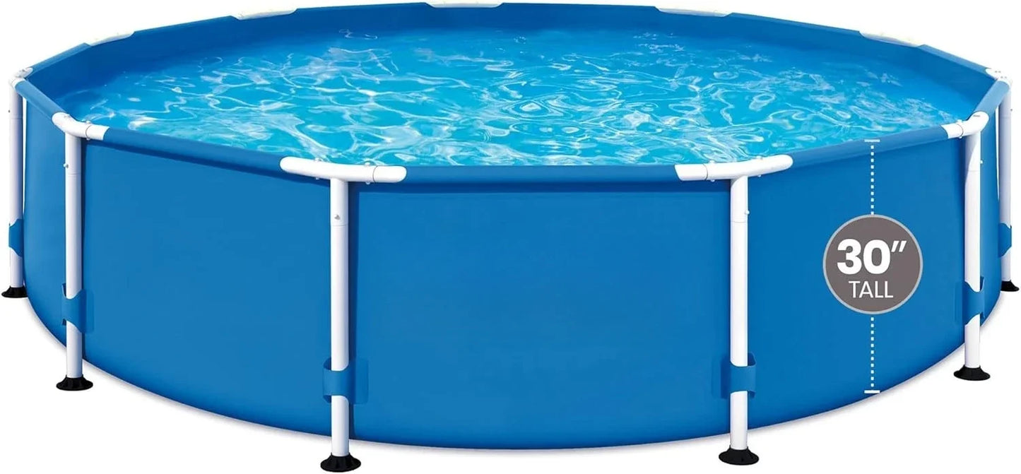 XMSJ Round Above Ground Pool Set With Skimmer Plus Pump