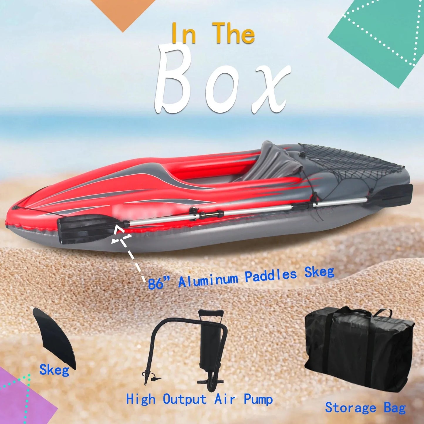 HHSJZWCY Inflatable Single Person Kayak for Lakes and Rivers