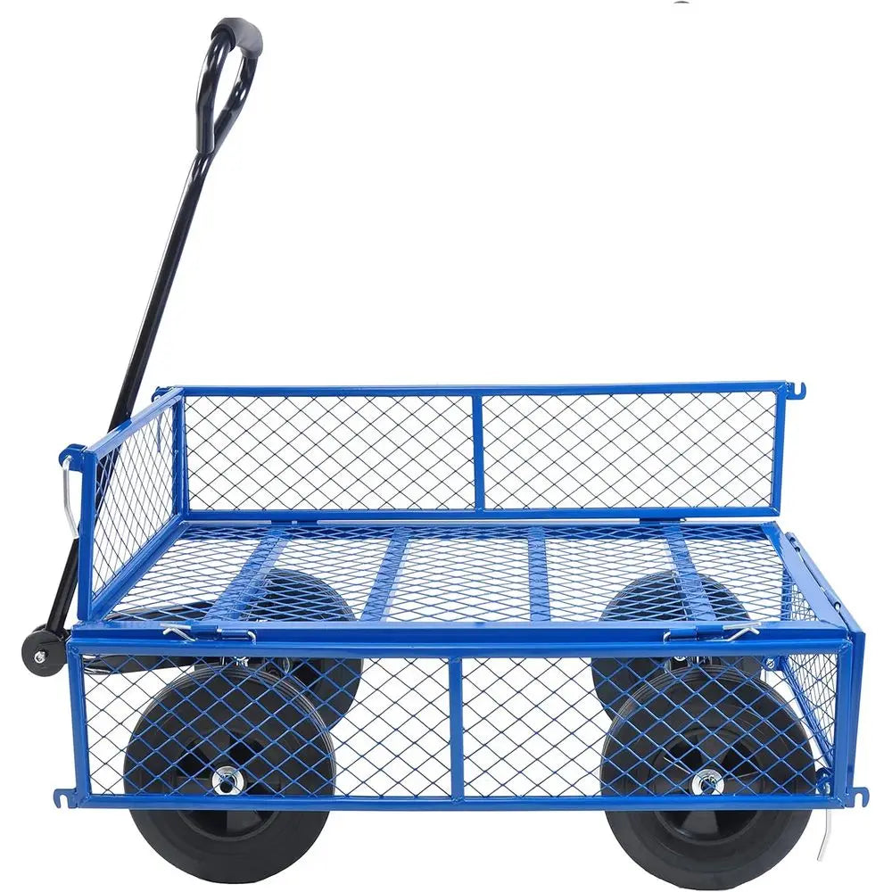 Alloy Steel Garden Wagon With Mesh 1100 Lbs Capacity