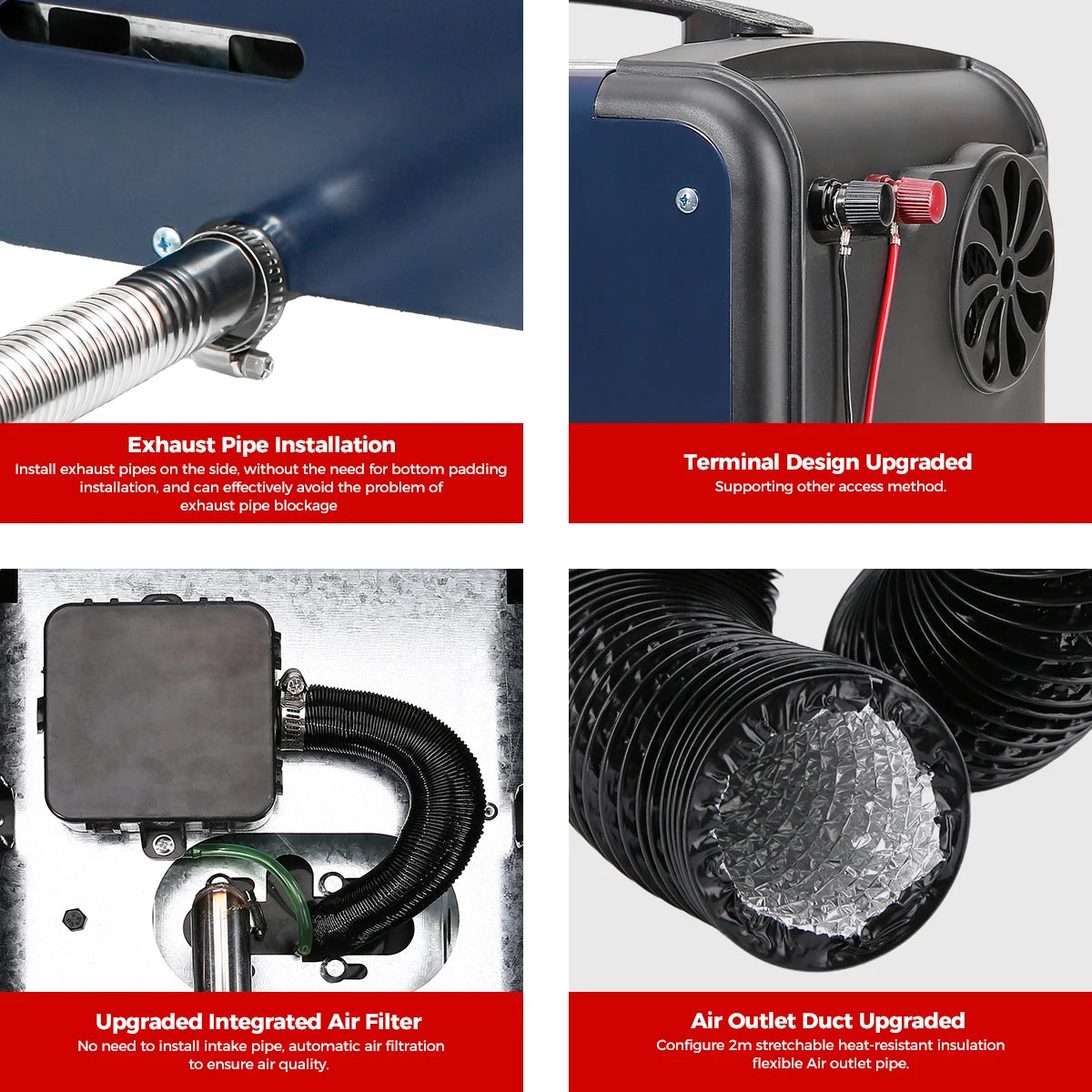 Car Air Heater Ultra Silent Diesel Air Heater With Bluetooth And LCD Monitor For Vehicles