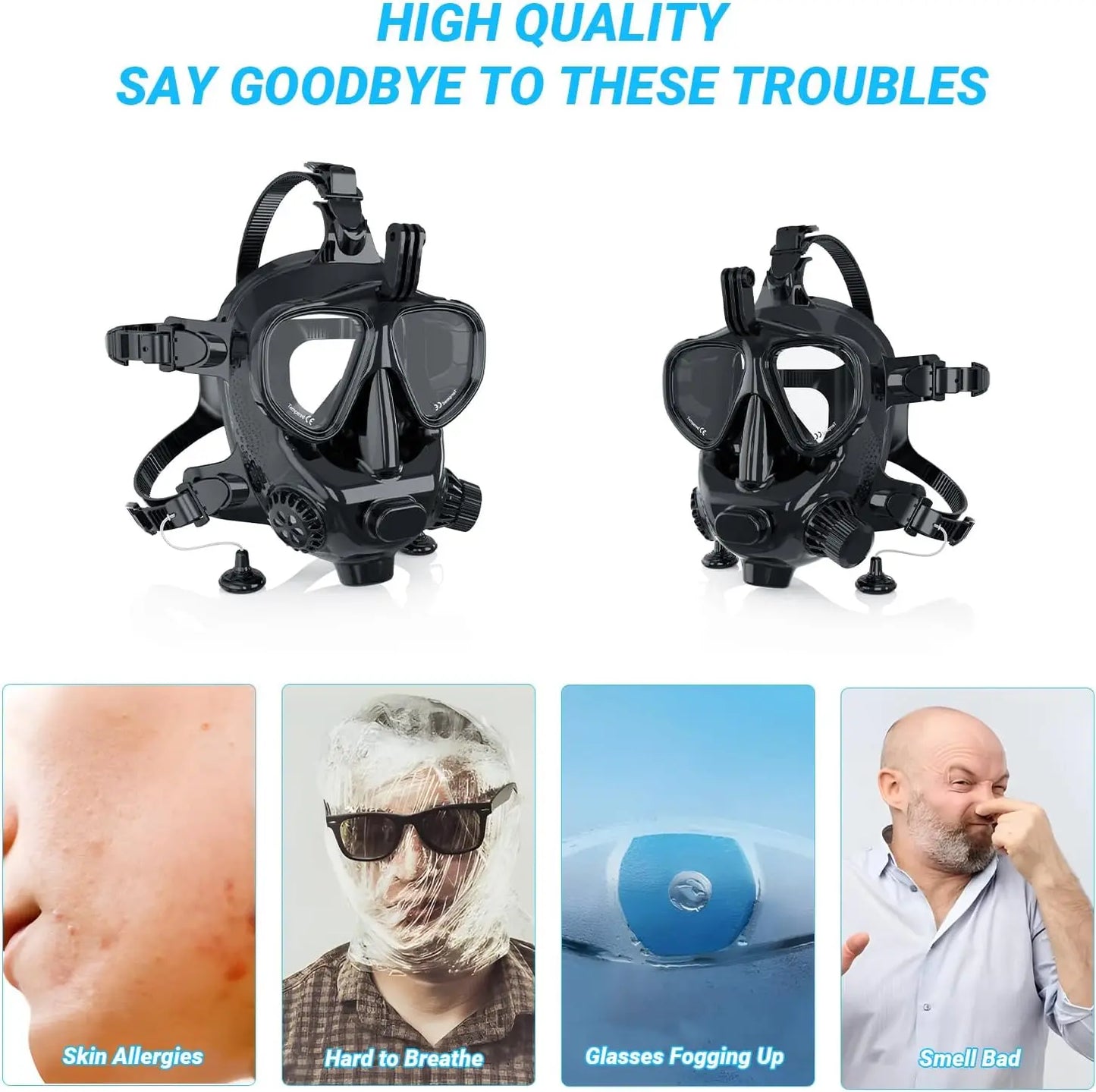 Hign-concerned Full Face Dive Mask For Diving Snorkeling