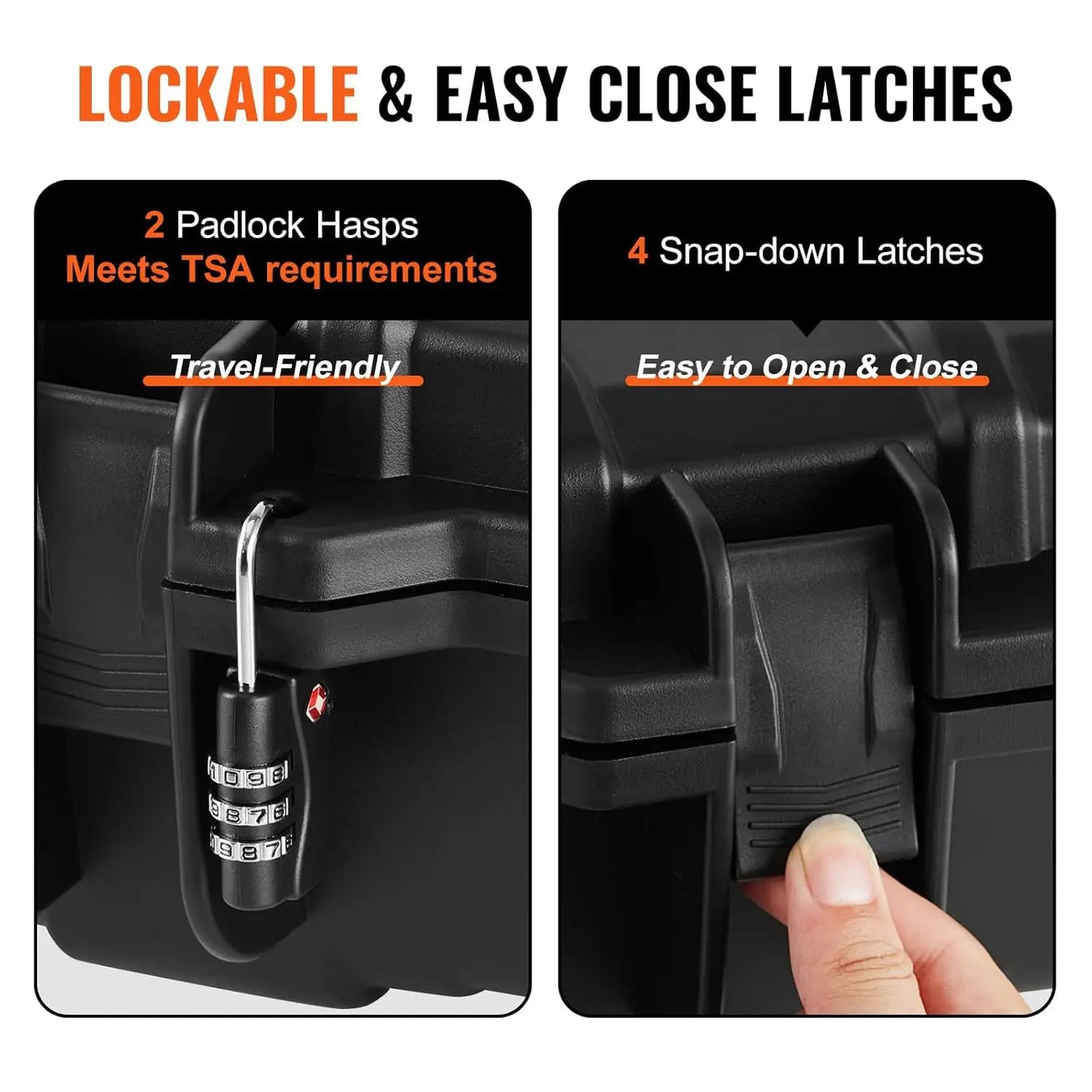 XMSJ Rifle Hard Case With 3 Layer Foam IP67 Waterproof