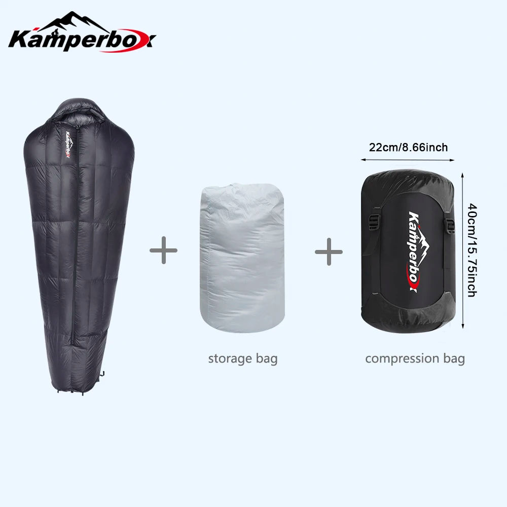 Kamperbox Winter Down Sleeping Bag Ultralight Camping Gear