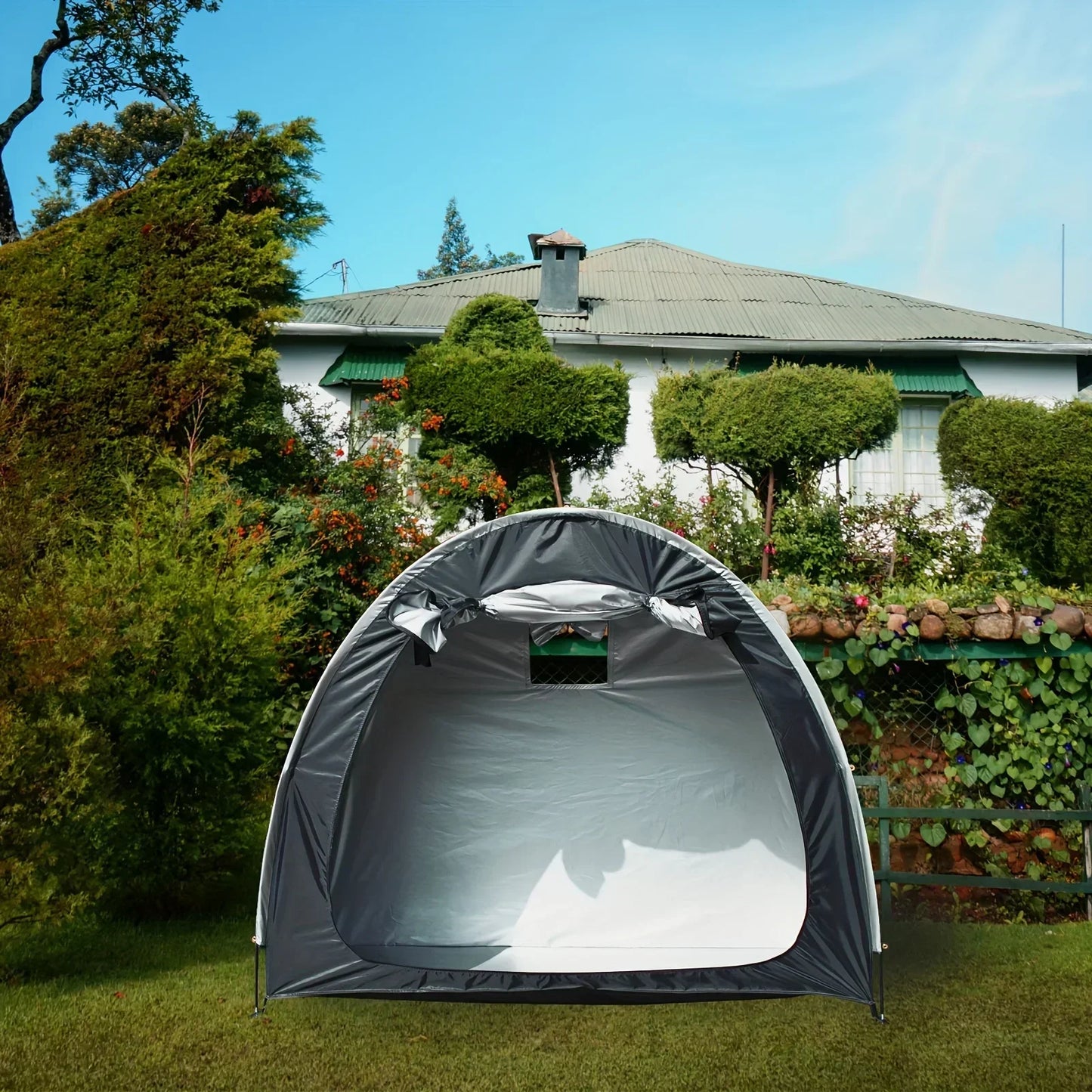 Outdoor Storage Bicycle Shelter Foldable Waterproof Tent For Road Bikes