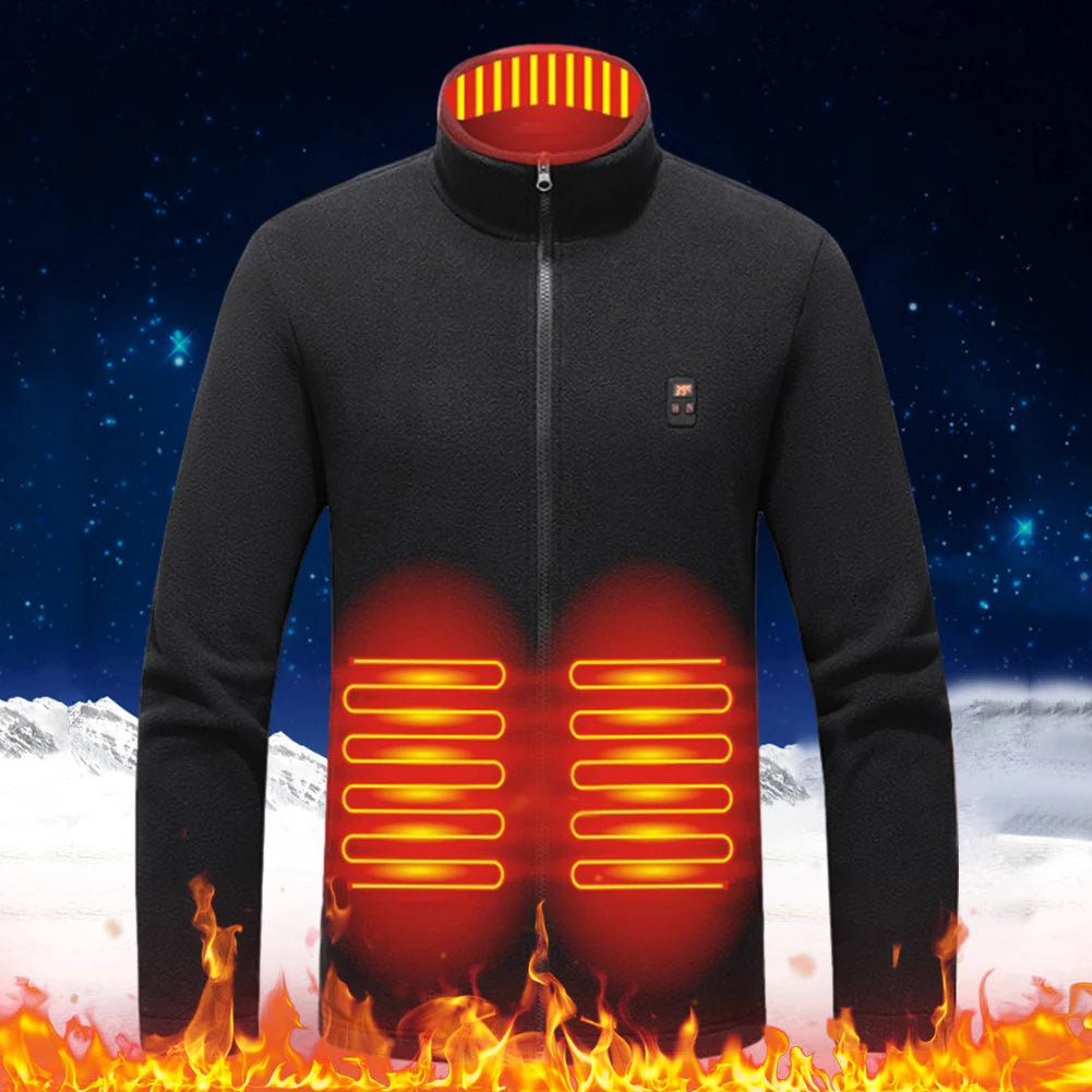 NONECN Heated Coat USB Charging Jacket Three Heat Levels