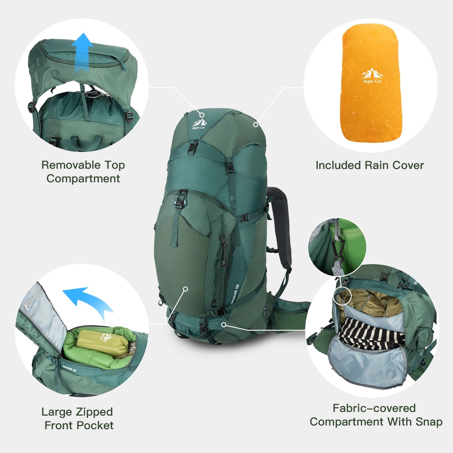 Night Cat Hiking Backpack Internal Frame Ultralight Gear