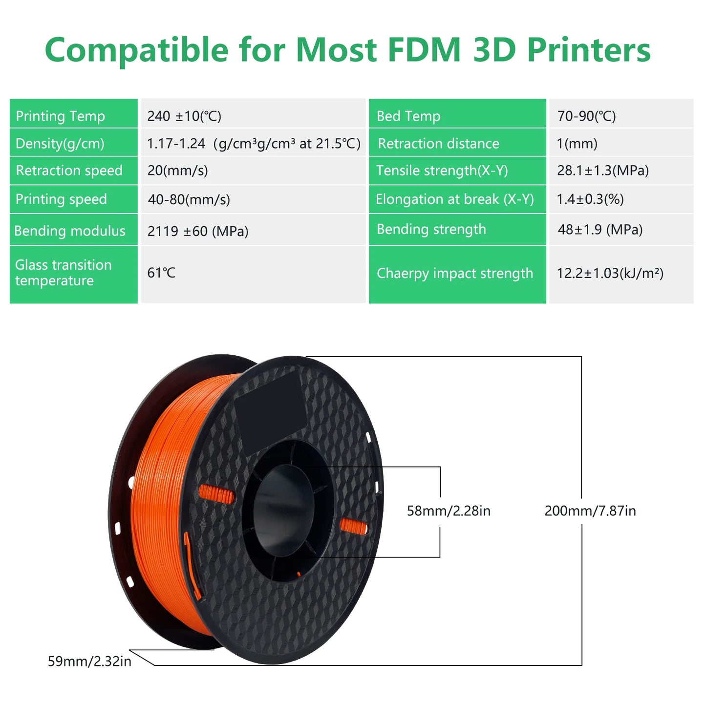 Kingroon PLA Filament 1.75mm For 3D Printers High Quality