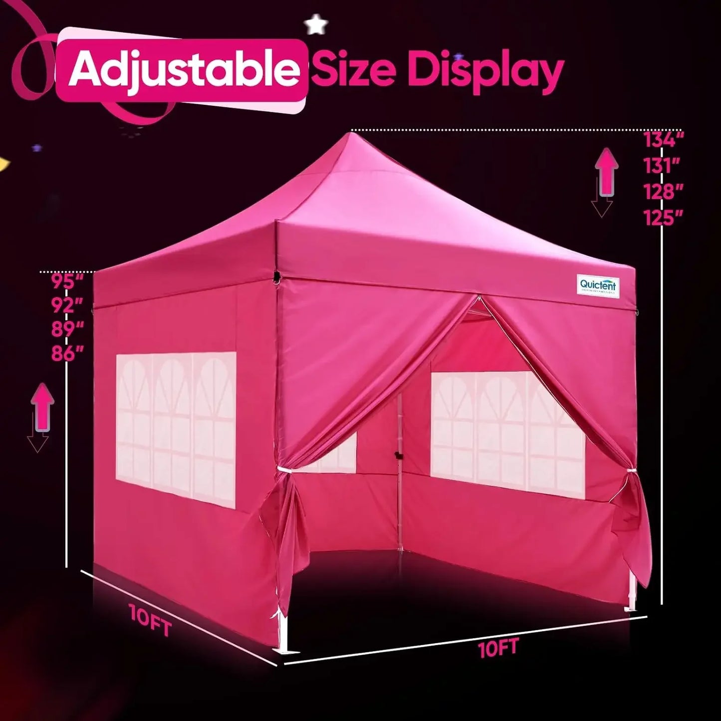 XMSJ Heavy Duty Pop Up Canopy Tent 800D Oxford Fabric