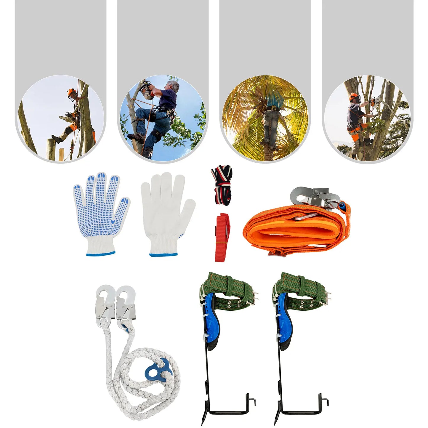 Tree Climbing Tool Kit With Safety Belt And Rope
