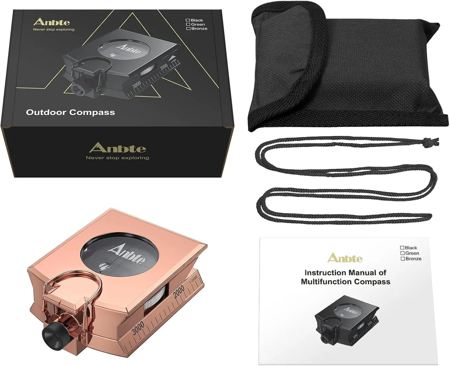 Carrying Lensatic IP65 Waterproof Compass Clinometer