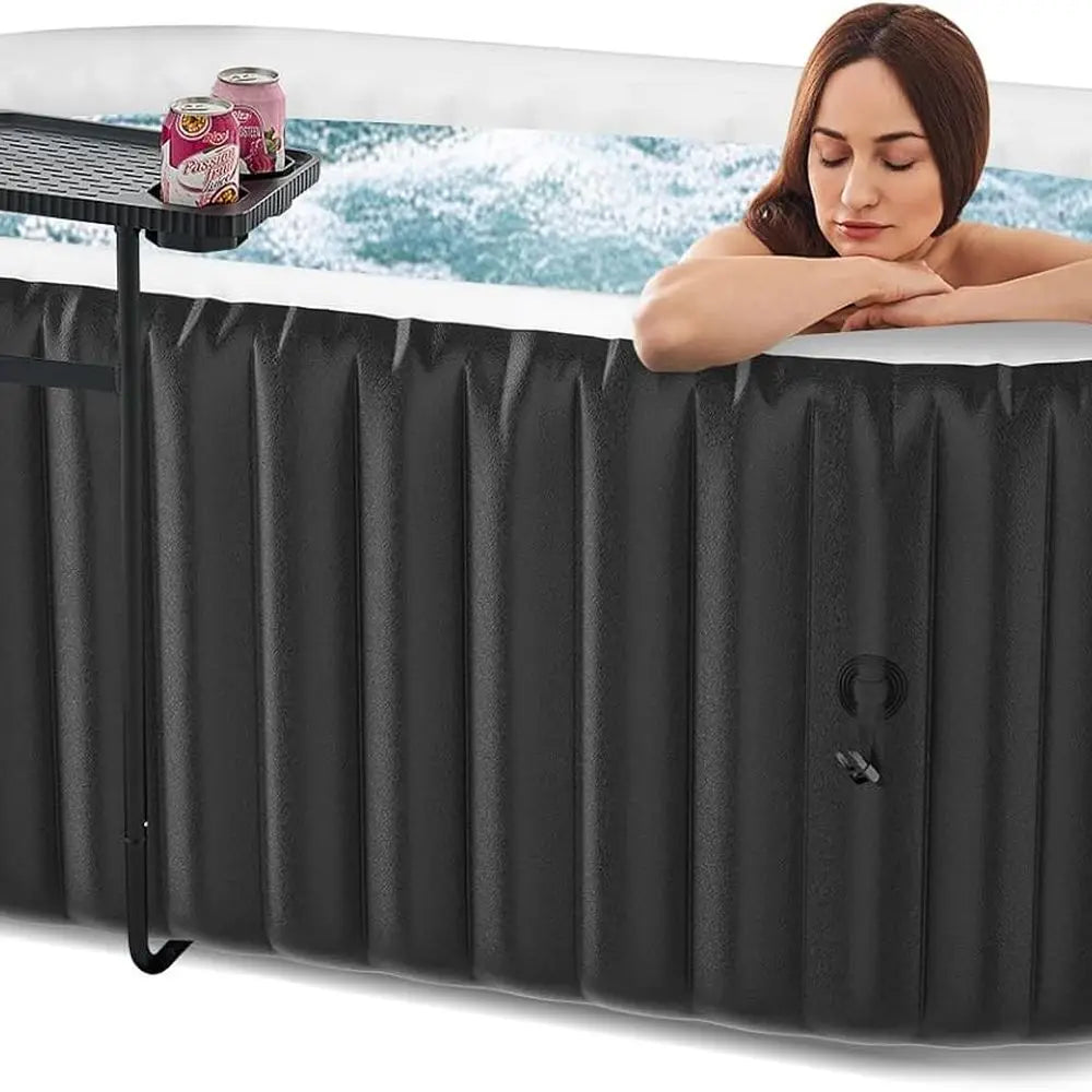 Inflatable Oval Hot Tub With 100 Bubble Jets And Heater