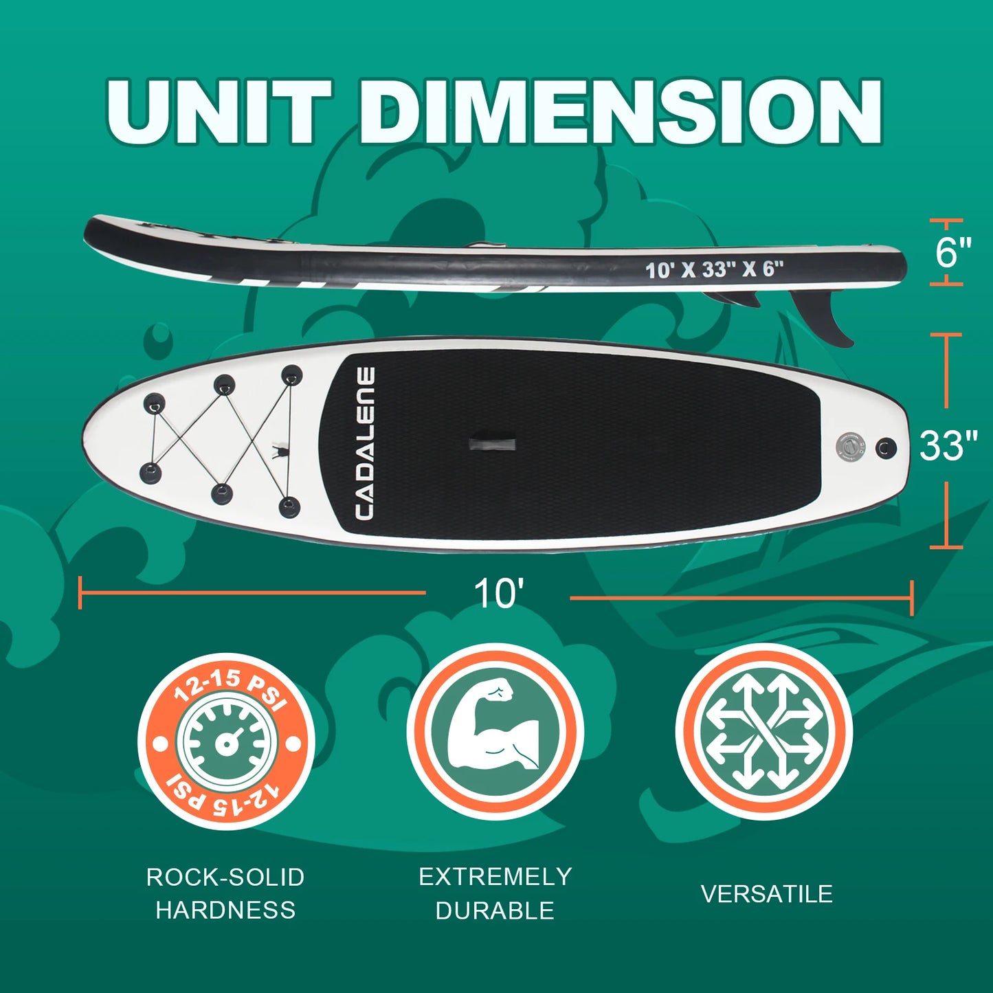 Cadalene Inflatable Stand Up Paddle Board With Accessories