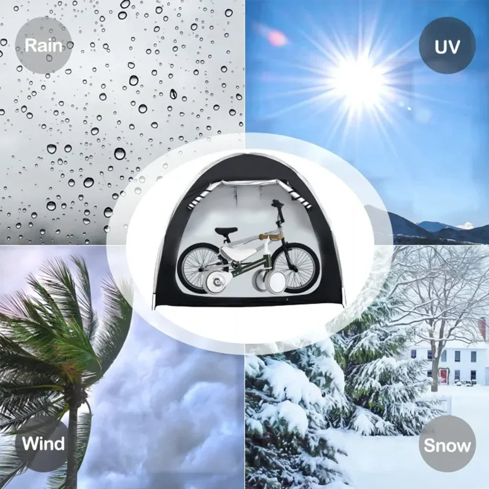 Outdoor Storage Bicycle Shelter Foldable Waterproof Tent For Road Bikes