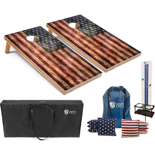 YTYIN Regulation Cornhole Boards Set With 8 Bean Bags