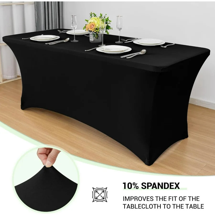 NONECN Spandex Table Covers 6 Pack For Rectangular Tables