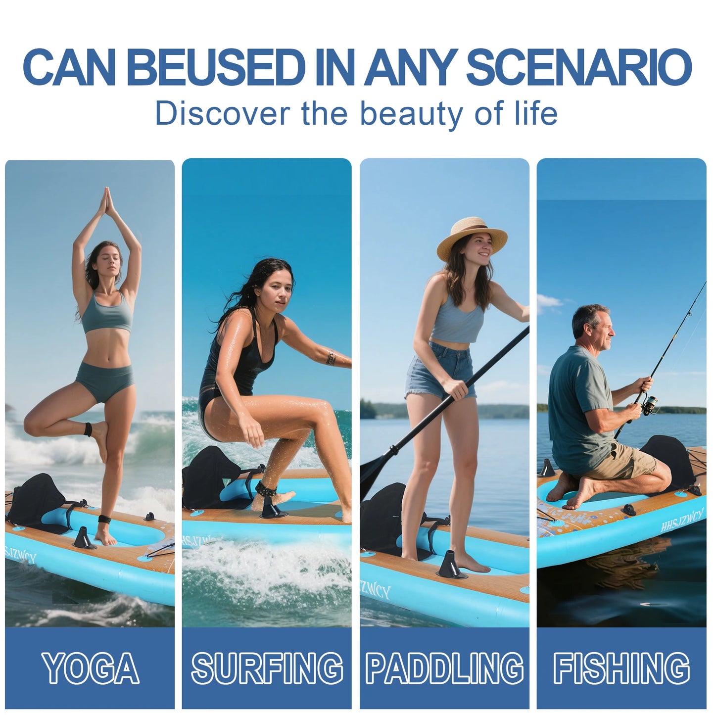 HHSJZWCY Inflatable Stand Up Paddle Board Kayak With Seat