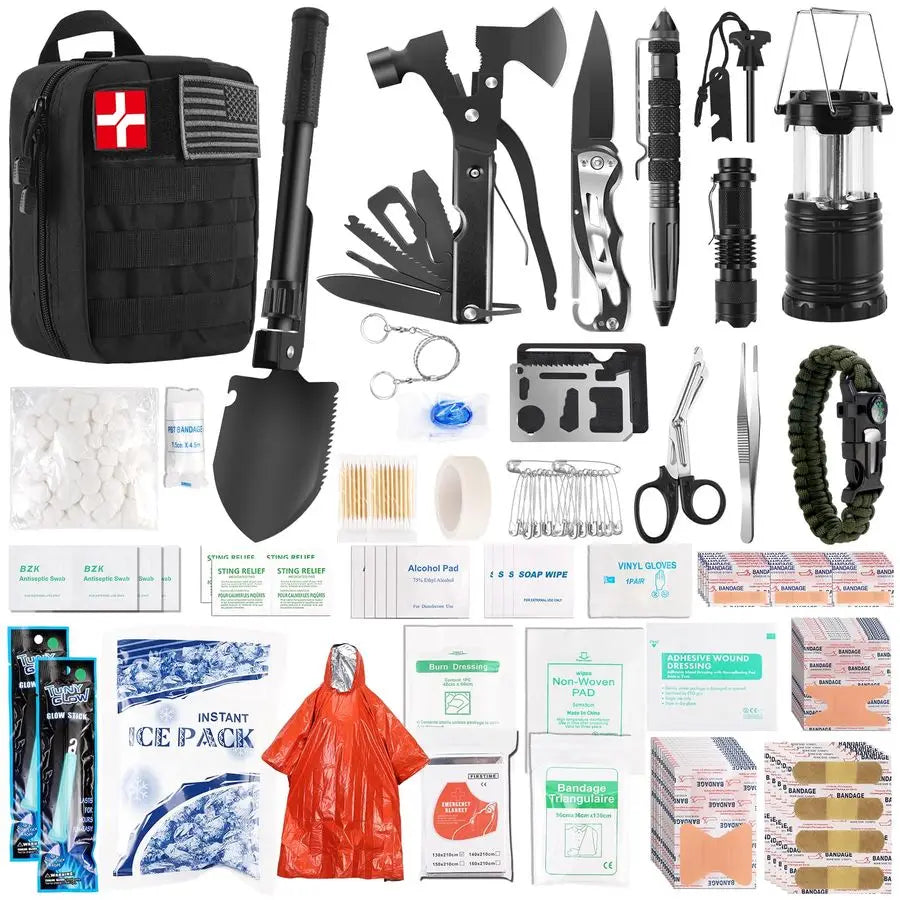 Emergency Survival Kit 318 In 1 Vehicle Travel Gear
