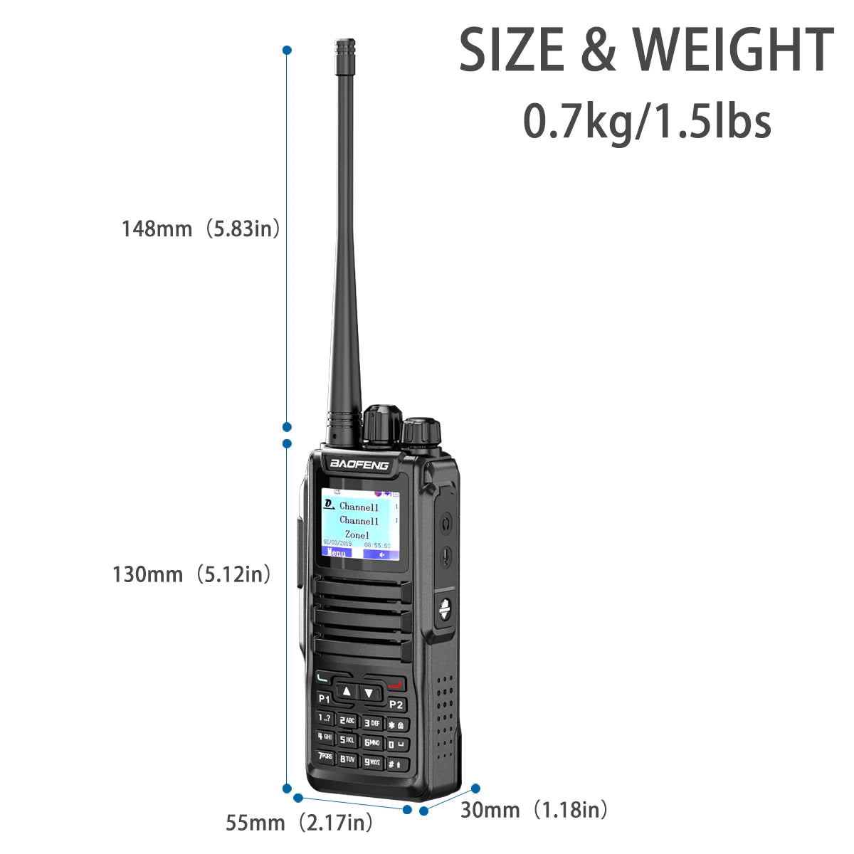 Baofeng DM1701 DM1702 GPS Dual Mode Walkie Talkie Long Range