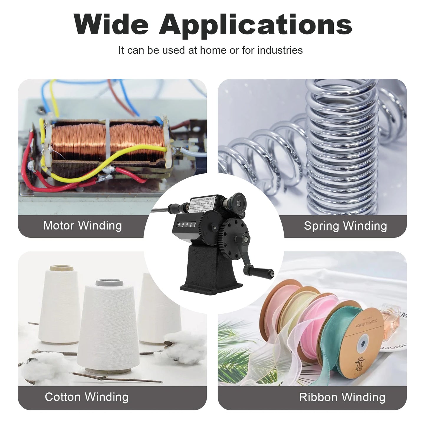 Fishing Line Spooler With Counting Machine Cast Iron Frame