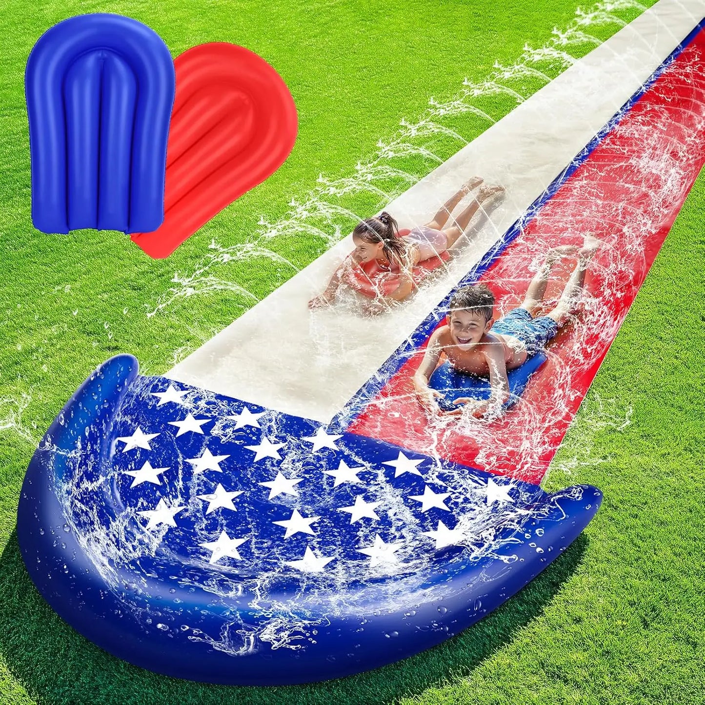 Giant Inflatable Water Slide With Sprinklers For Kids Backyard