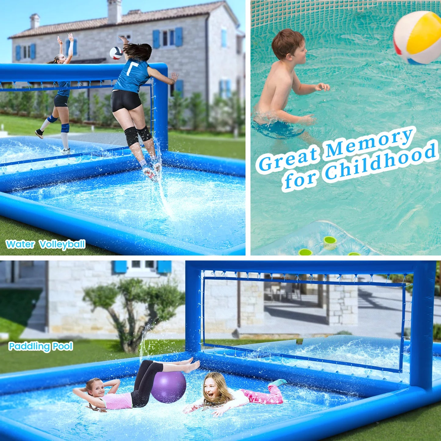 RTS Inflatable Volleyball Court Outdoor Pool Game Play