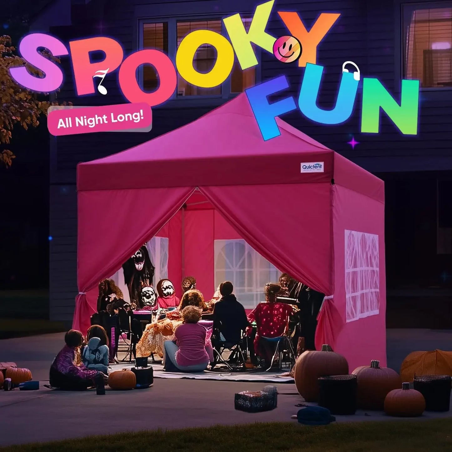 XMSJ Heavy Duty Pop Up Canopy Tent With Sidewalls Hexagonal