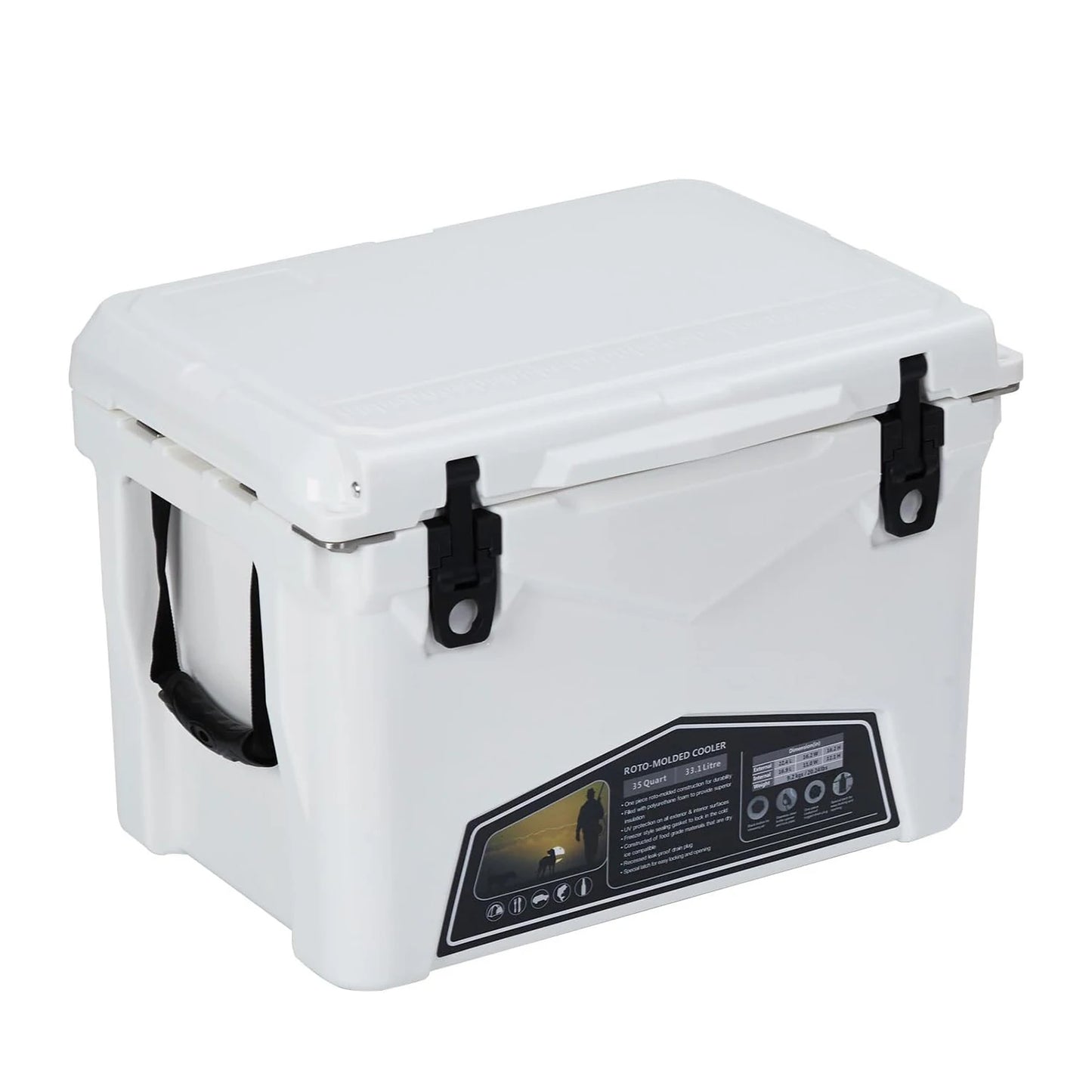 Twister.CK Heavy Duty Portable Ice Cooler for Camping, Fishing, and Picnics