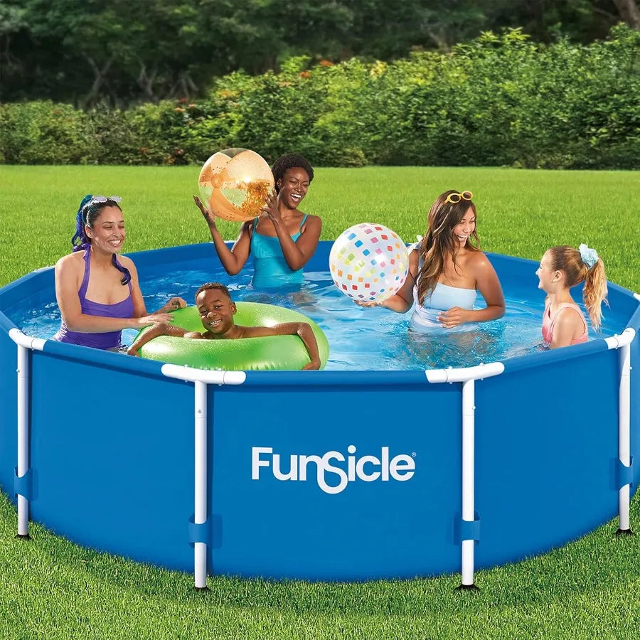 XMSJ Above Ground Pool Set with Skimmer and Filter Pump